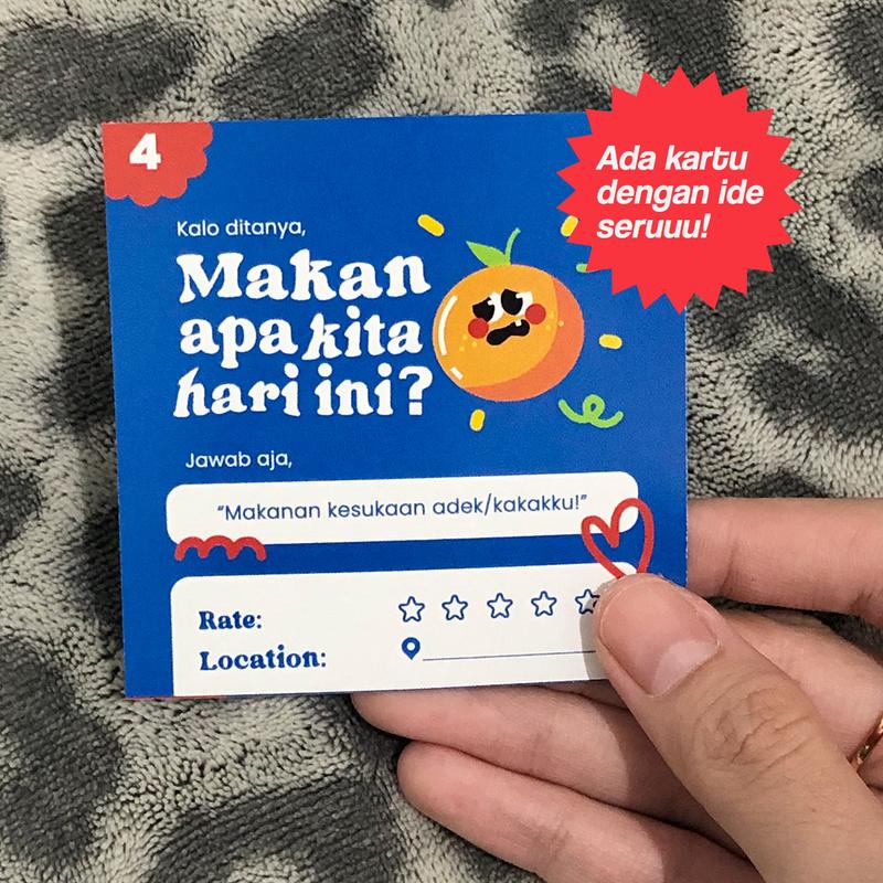 Makan Apa Hari Ini - Card Game Kartu Permainan Couple Bestie Hadiah BFF Kartu Gosok Seru 3