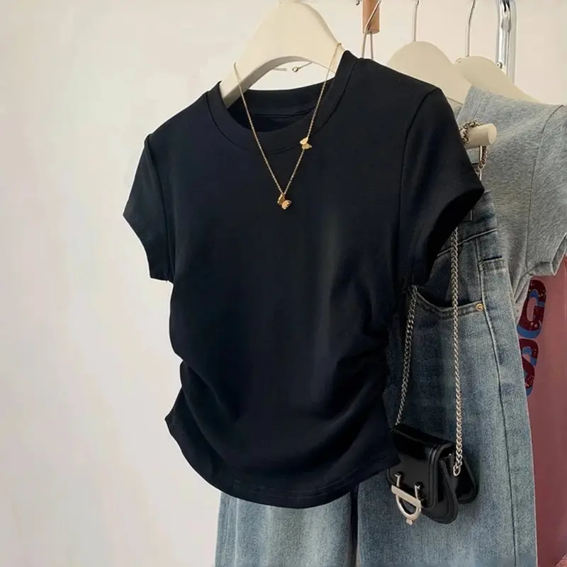 Kaos lengan pendek anak anjing hitam 3