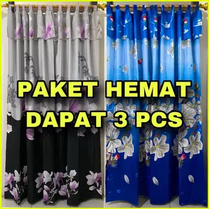 PAKET HEMAT 3 PCS Gorden tali minimalis pintu dan jendela hordeng pintu kamar atau sekat multifungsi