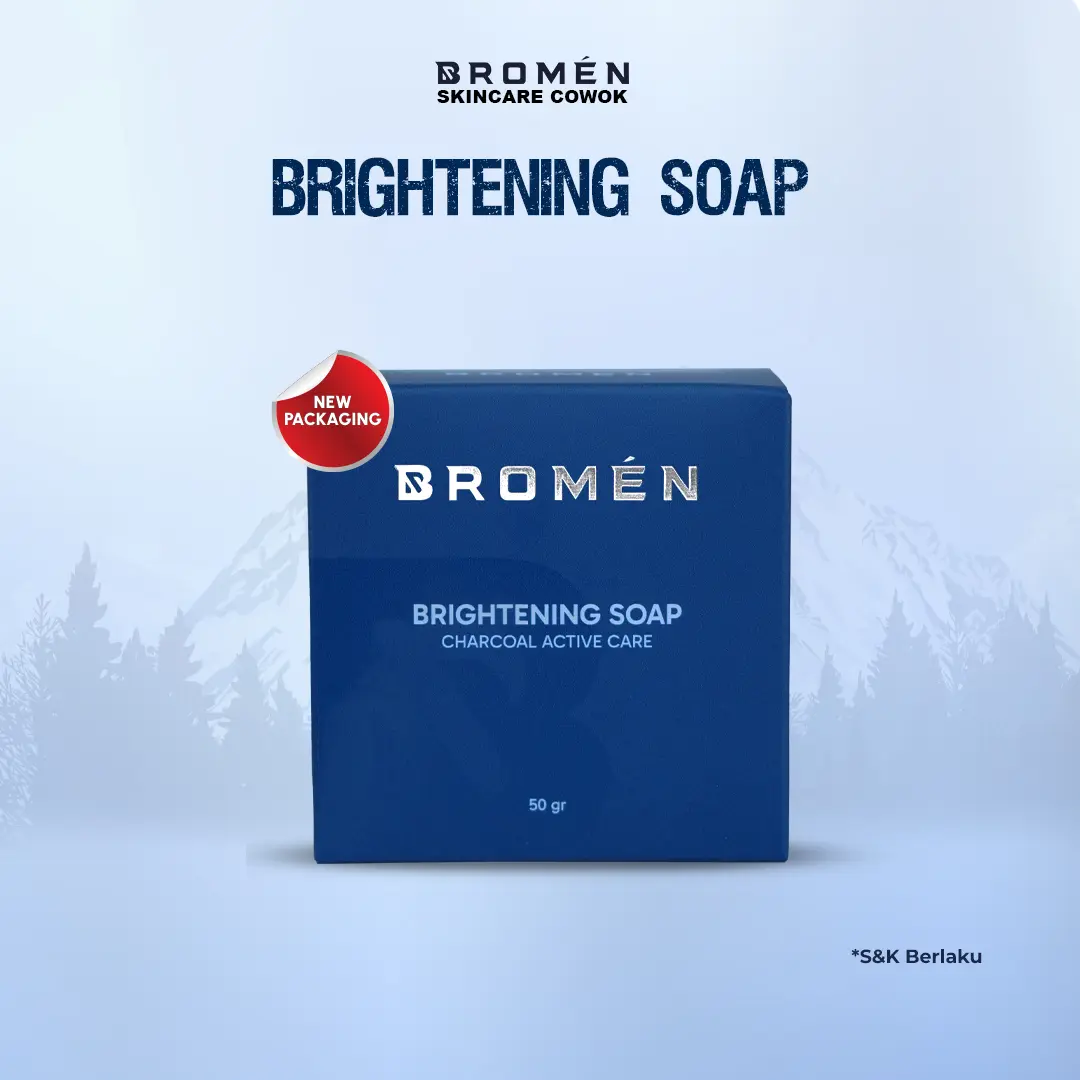BROMEN BRIGHTENING SOAP [Sabun Pencerah Badan dan Muka Pria] | SKINCARE COWOK | Perawatan Mencerahkan Wajah Kusam Hitam Berminyak