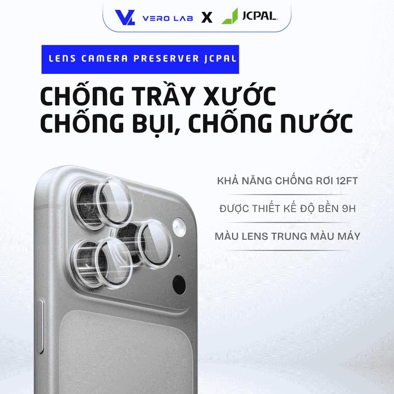 Lens Camera Preserver JCPAL Iphone 16 series - Đa Dạng Màu Sắc