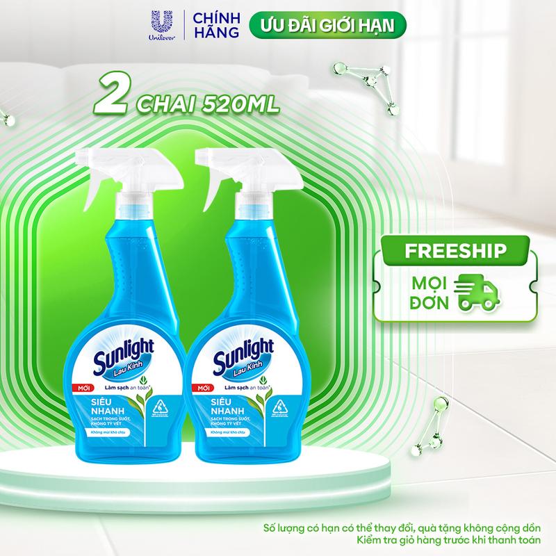 Combo 2 Nước lau kính Sunlight Siêu nhanh | Sạch trong suốt, không tỳ vết |…