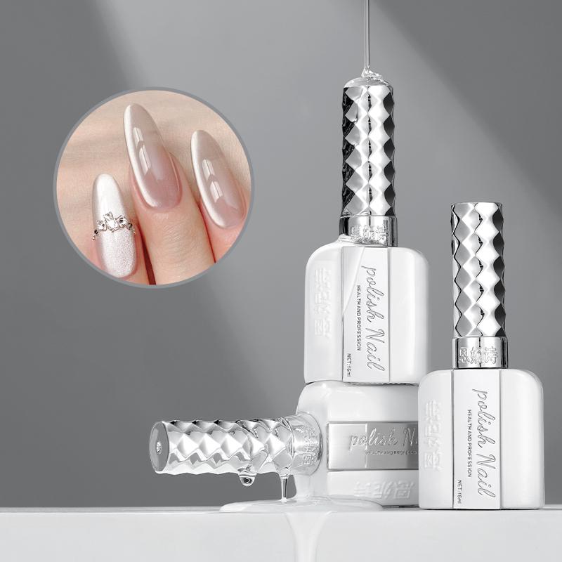 Gel Lớp Niêm Phong Pha Lê Mạ Đặc Biệt Mắt Mèo, 16ml, Kính Cường Lực Sáng, Gel Sơn Móng Tay Lấp Lánh Lớp Phủ Trên Cùng, Cần Đèn Làm Móng Để Khô