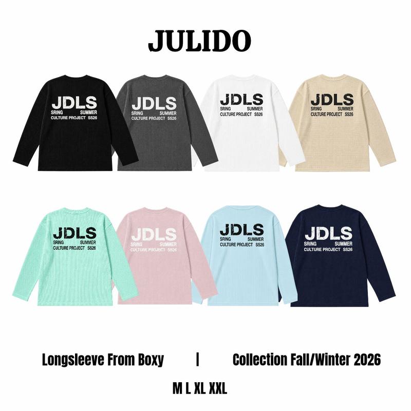 Áo Thun Dài Tay Longsleeve SS26 JULIDO Chất Liệu Cotton Waffle Form Boxy Unisex Nam Nữ