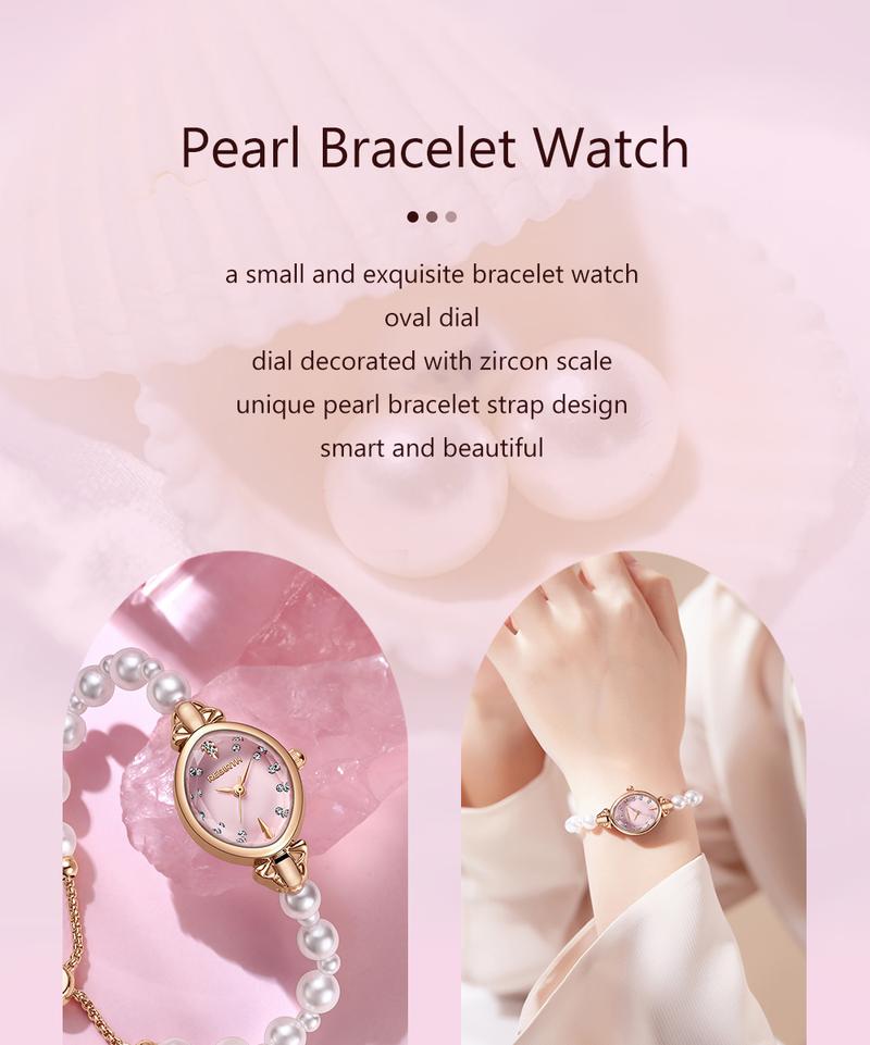 Product Introduction of REBIRTH Jam Tangan Wanita Gelang Anti Air Original Korea Elgant Model Tali Mutiara Jam Tangan Cewek   REL0136 1