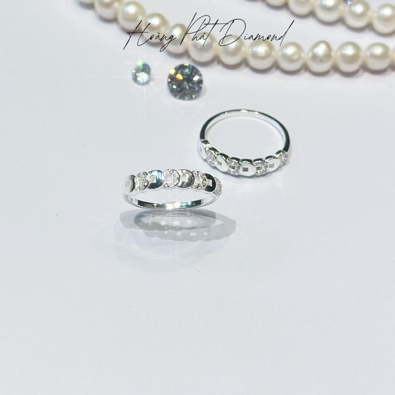 [ Hoàng Phát ] Trang Sức Nhẫn Nam Nữ Bạc Ý Cao Cấp 925 Đai Ngang Kim Tiền Chạm Tấm Xen Chạm Trơn Kiểu Dáng Thời Trang (N205) KHÔNG XI KIM