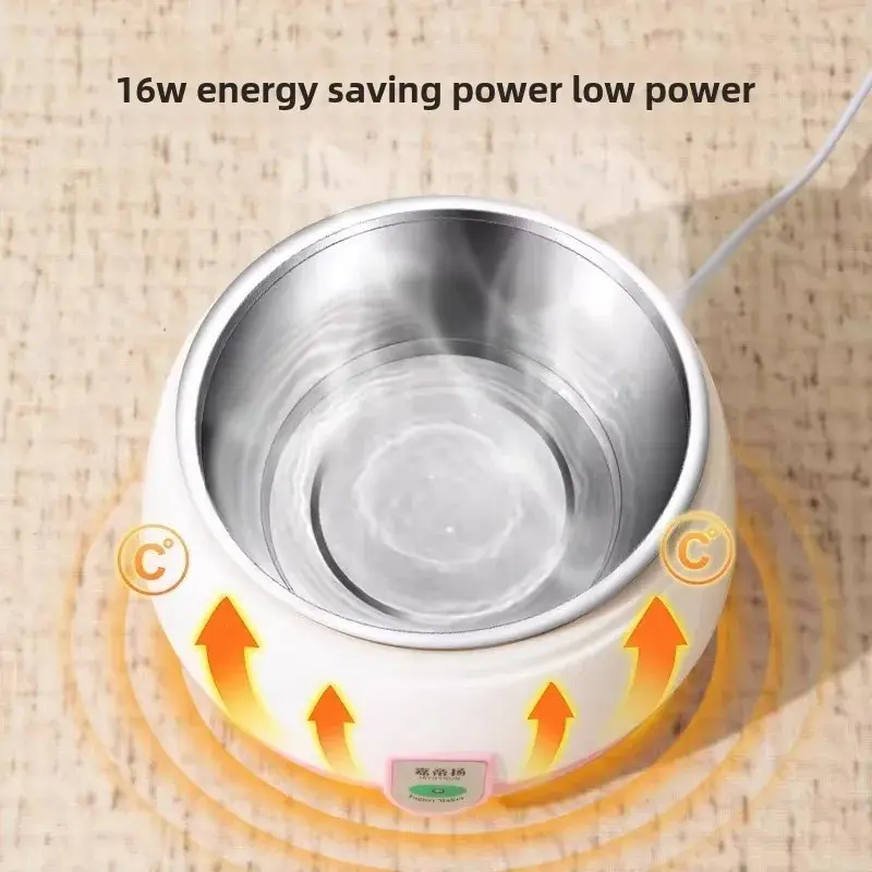 Pet Stainless Steel Water Bowl with Thermostatic Dispenser for Winter Heating and Canned Cat Drinking - Perfect for Your Feline Friend