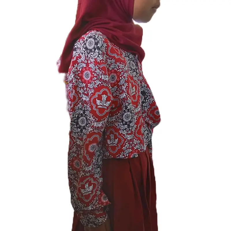 Batik Sekolah SD / Baju Batik Merah / Atasan Baju Batik Anak Sekolah 0