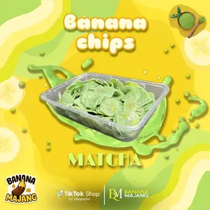 Eksklusif Kripik Pisang Lumer Rasa Matcha Renyah dan bikin nagih (MATCHA 500ml)