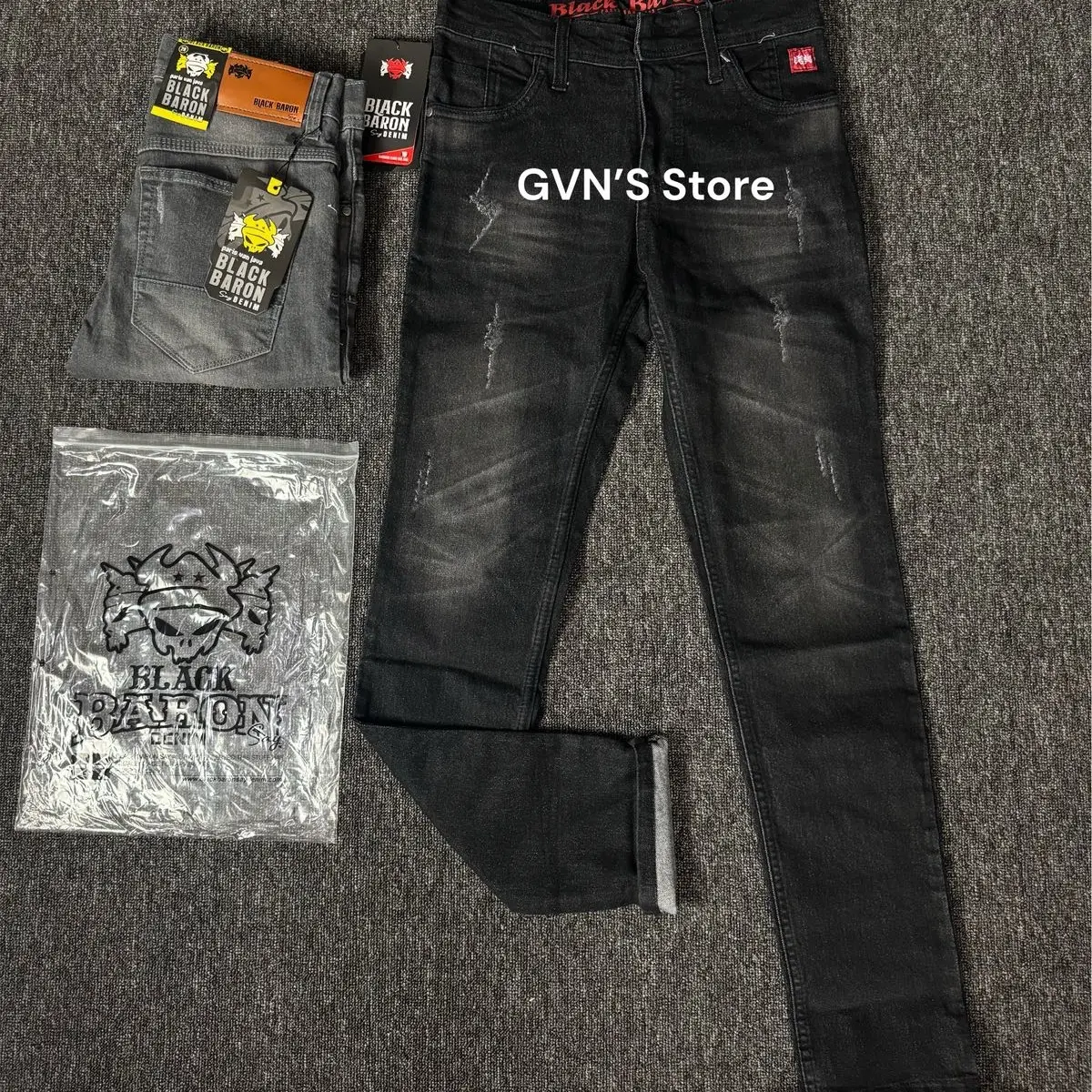 Celana Jeans Panjang Cowok Hitam Black Baron Premium Cakar Slim-Fitting Denim Pria Slimfit Tebal Lembut Skinny Stretch - Nyaman, Distro, Melar denim outfit