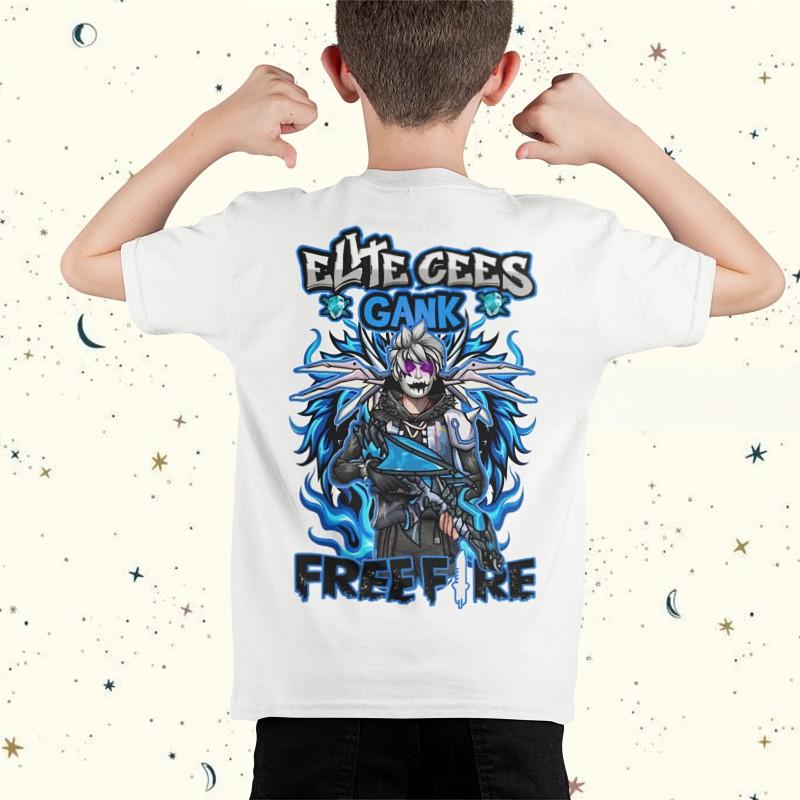 DTF BAJU KAOS ATASAN ANAK GAMBAR FF ELITE CS VERSI AK DRAC