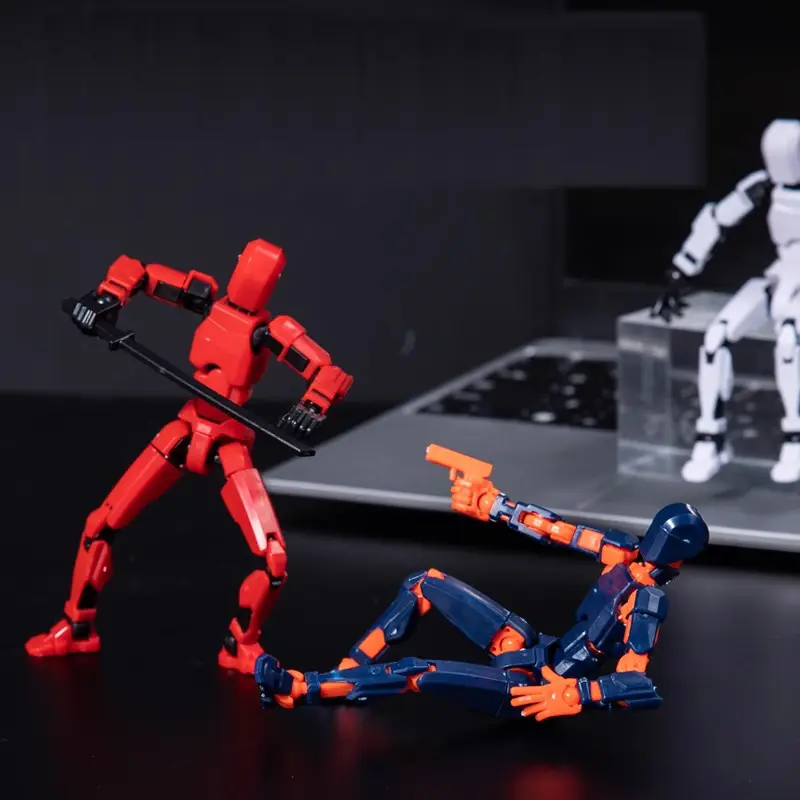 YKO Dummy Action Figure Cetak boneka Manekin Cetak 3D Action Figure Mainan Pergeseran Bentuk Bergerak Multi-Sendi 2
