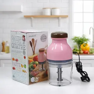 Blender Portable Capsule Penggiling Daging Sayur Buah-Buahan Meat Mincer Chopper Mini Kapsul Minuman dengan Pisau Dapat Dilepas dan Penghancur Es Kapasitas 500 mL