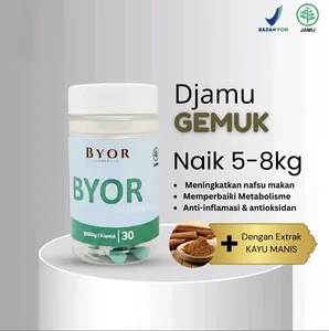 BYOR Isi 30 Kapsul Penggemuk Badan Multivitamin Extrack Rempah Jamu Gemuk By Byor