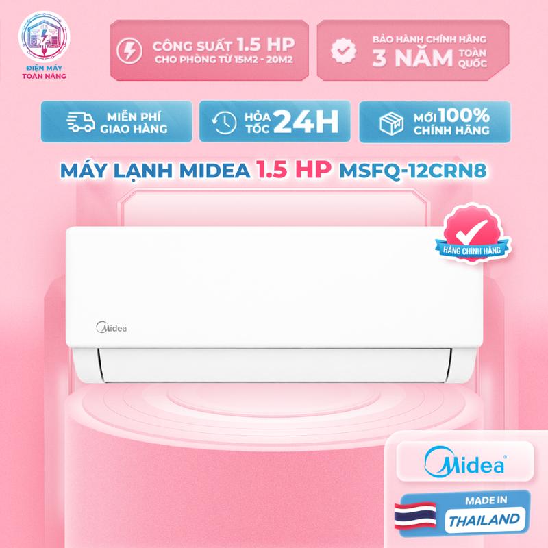 Máy Lạnh Midea 1.5 HP MSFQ-12CRN8 - Công Nghệ Hyper Graphene Và Prime Guard - Tự Động Làm Sạch Dàn Lạnh