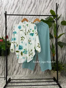 RJM - Oneset Rosyana Motif Bunga Katun Crincle | Setelan Wanita