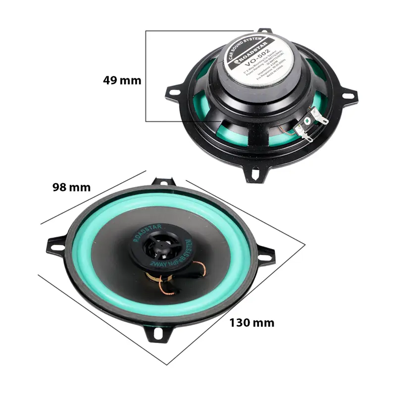 Roadstar Speaker Mobil HiFi 5 Inch 100 W 1 PCS - VO-502 - Black/Blue Car 7