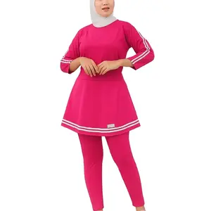 Setelan olahraga wanita // setelan Trening // one set olahraga wanita panjang // setelan rok leging list + kaos lis Sport Sport