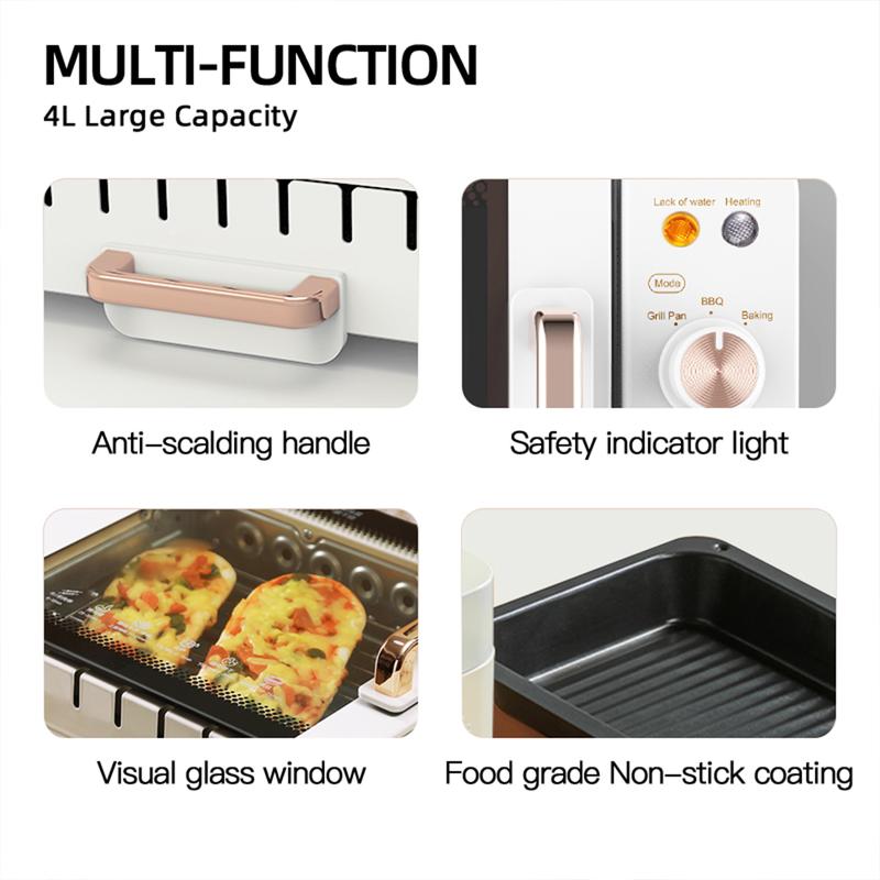 Multi-function Electric Grills Home Baking Pan Smokeless