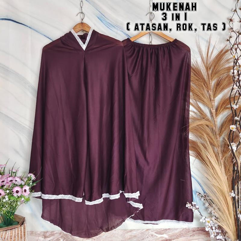 Mukena dewasa traveling 3 in 1 mix renda Mukenah 2