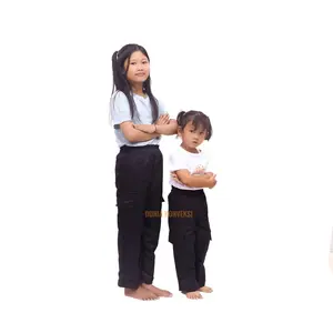 Celana Cargo Pants Anak Highwaist Loose Korean Style - Dunia Konveksi - Fashion