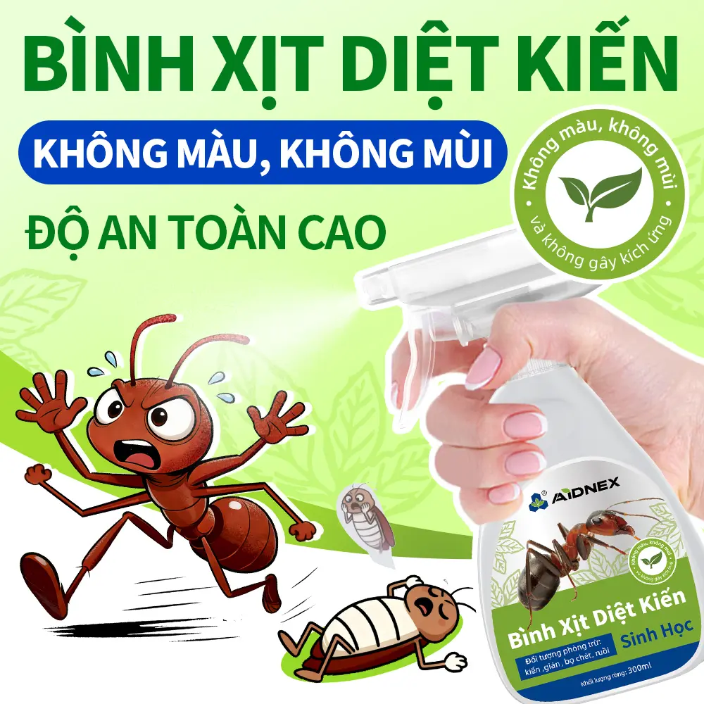 Bình xịt diệt kiến,Chất đuổi kiến sinh học,Không màu không mùi, không kích ứng,diệt trừ hiệu quả kiến, gián, ruồi và bọ chét, rất an toàn, 300ml