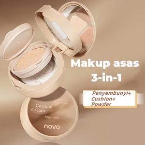 MZYZ New Air Cushion 3-IN-1 Foundation Moisturizing Long Lasting, Oil Control, Brightening BBcream, Flawless Makeup Moisturizer Coverage Cosmetic Moisture Compact Hydrate