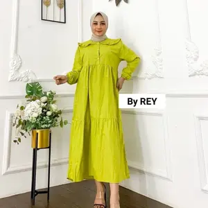 Anabell Midi Dress katun Toyobo fodu