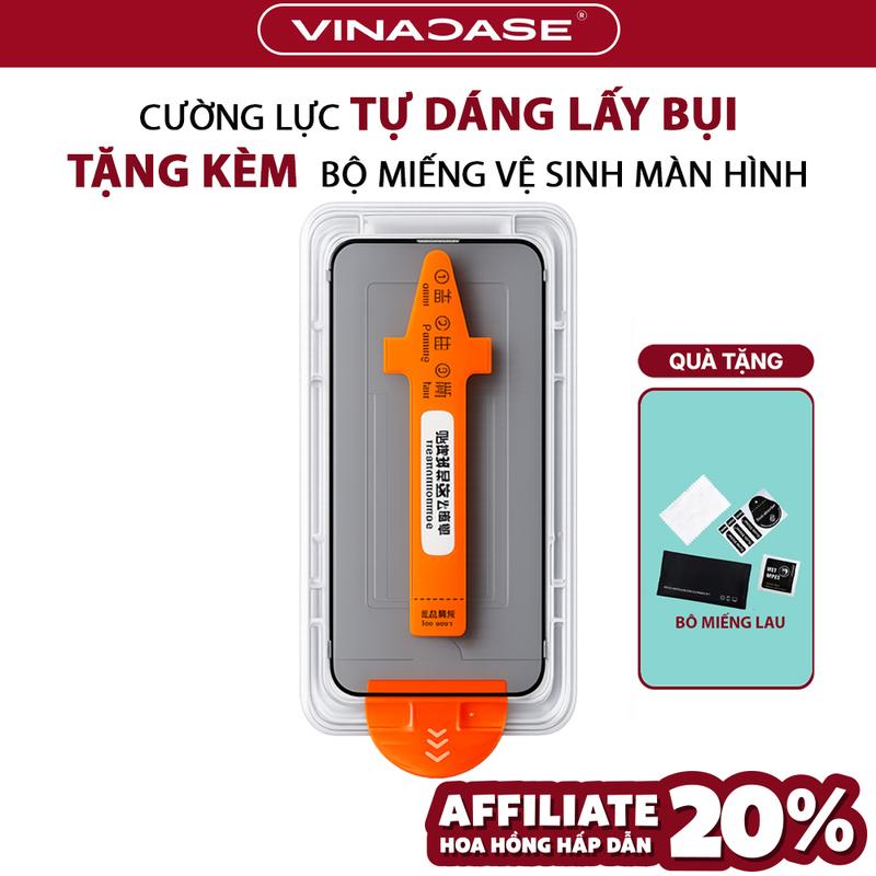(KM)Cường Lực Cho Iphone IPhone 18 Pro Max/17 Pro Max/16 Pro Max/15 Pro Max/14 Pro Max/13 Pro Max Tự Dán Lấy Bụi Full Màn (Không hộp)