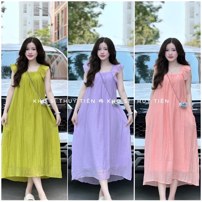 V1 - Váy tơ tay tiên 2 lớp Women Dress chất đũi dày dặn mùa hè trẻ trung, năng động, sang chảnh dễ thương phù hợp mặc nhà, du lịch, dạo phố