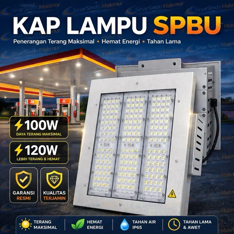 Kap Lampu SPBU LED 120W 150W Lampu Pom Bensin Pertamina Shell 120Watt 150Watt
