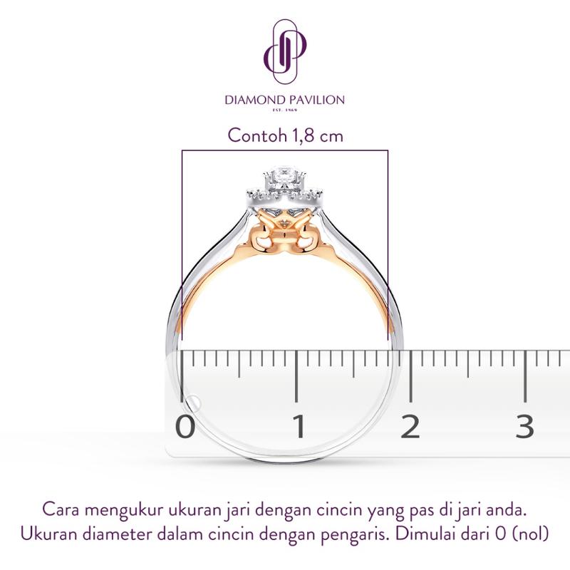 Diamond Pavilion Cincin Emas Batu Berlian Pritta Ring 2