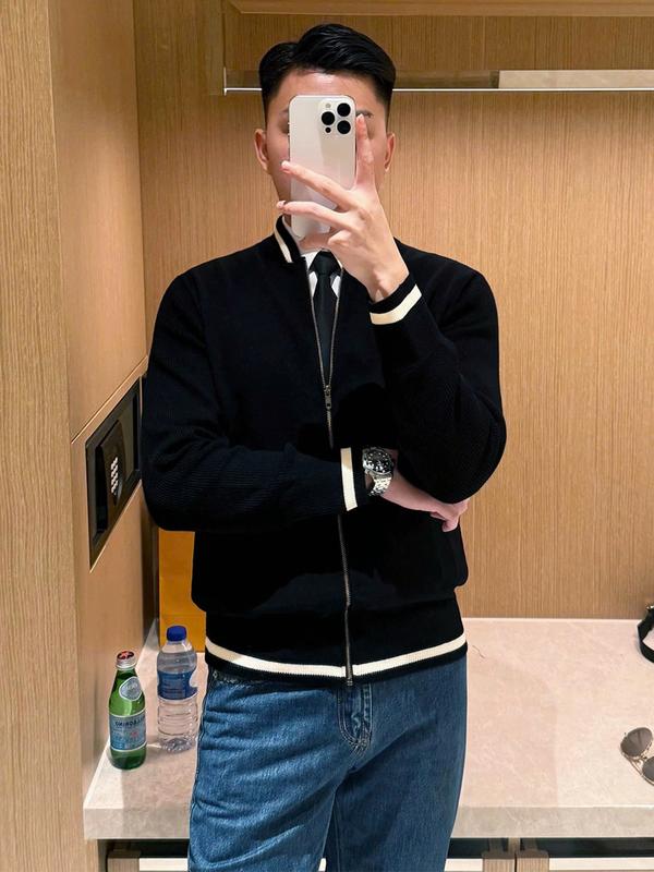  AL106 -  ÁO KHOÁC LEN KHOÁ KÉO DÀI TAY NAM 5010 