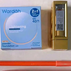 Wardah PROMO BEDAK REFIL DAN LIPSTIK BATANG MATTE Kosmetik Tahan Lama & Elegan untuk Berbagai Kesempatan - Powder Foundation Mascara