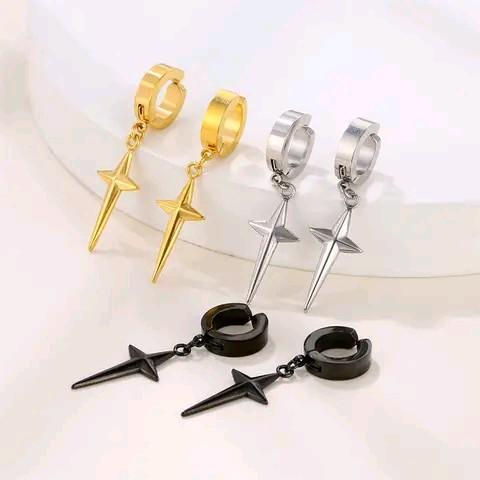 Anting Bintang Aeronshiki Terbaru Anti Karat dan Luntur untuk Pria dan Wanita - Earrings Hadiah 1