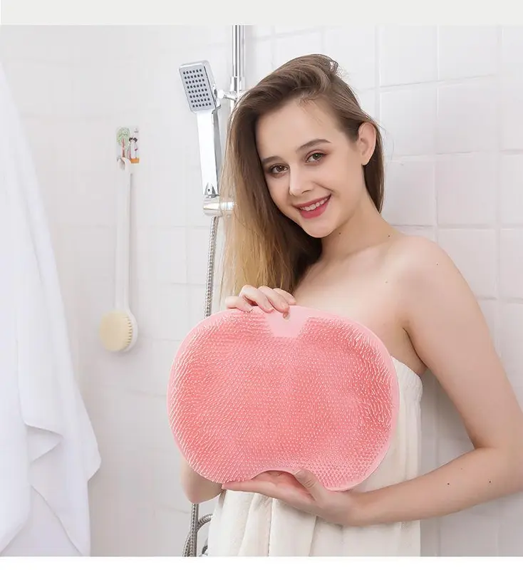 Bàn Chải Chà Chân Cho Người Lười Biếng, Bàn Chải Chà Lưng, Phòng Tắm, Mát Xa, Bồn Tắm, Rửa Chân, Bồn Tắm Silicon, Miếng Chà Chống Trượt 7