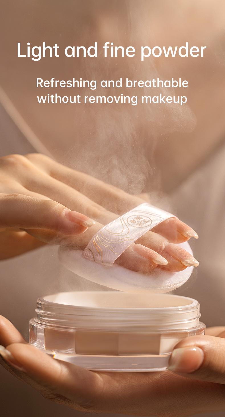 Product Introduction of MEIKING Lightweight Matte Loose Powder Setting powder 7g Oil control Waterproof 4