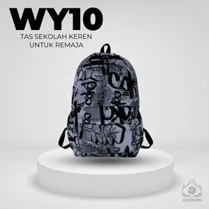 Joowon Tas Ransel Motif Abstrak Model Trendi Unisex Tas Sekolah - WY10 Backpack Travel