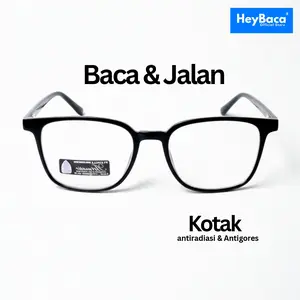 HeyBaca - Kacamata Baca Jalan/ Double Focus Kotak Antiradiasi/ Frame Lentur Uniseks Anti Patah 40 tahun ke atas