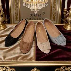 【COD】XOU sepatu ballet flat shoes sepatu wanita flat premium Terbuat dari bahan PU cocok untuk acara besar dan kehidupan santai sehari-hari Kasual dan serbaguna nyaman dan tahan lama a-11 Korea Ballerina