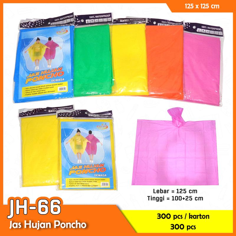 Product Introduction of Jas Hujan Tebal Dewasa Ponco Terusan Polos bahan Silikon 1