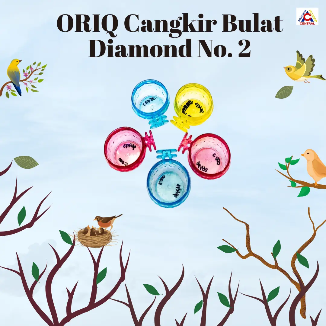 Cangkir Bulat untuk Burung ORIQ Jaya Diamond No. 2