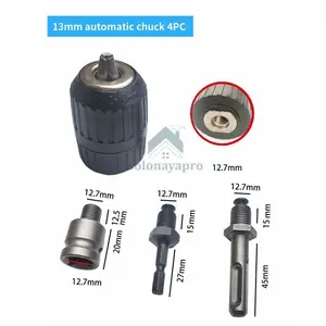 ADAPTOR IMPACT WRENCH TO CHUCK BOR 13MM/5pcs Keyless Drill Chuck Set Hex Shank/SDS/Socket Square Impact Driver Electric Wrench Drill Bit Quick Change Adapter Tool