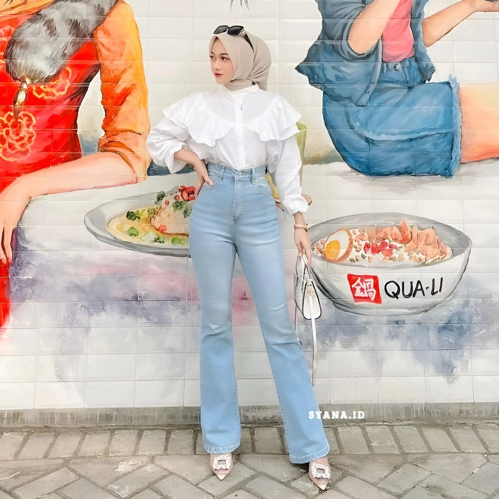 Celana Jeans Cutbray Highwaist VOL.1 Stretch Panjang Denim Cewek