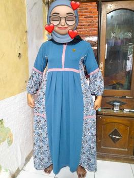 Product Review of VANVEN - Kaila Dress Gamis 2025 Model Baru Elegan Simple Baju Gamis Lebaran 2025 Idul Fitri Remaja Aesthetic Airflow Crinkle from K**a 0