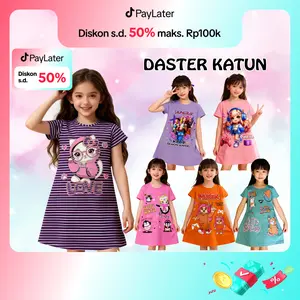 Promo 6 Daster Anak Perempuan/Cewek Usia 6 Bulan - 10 Tahun (Isi 6 Pcs) - Carnival - Fashion Tidur Bayi