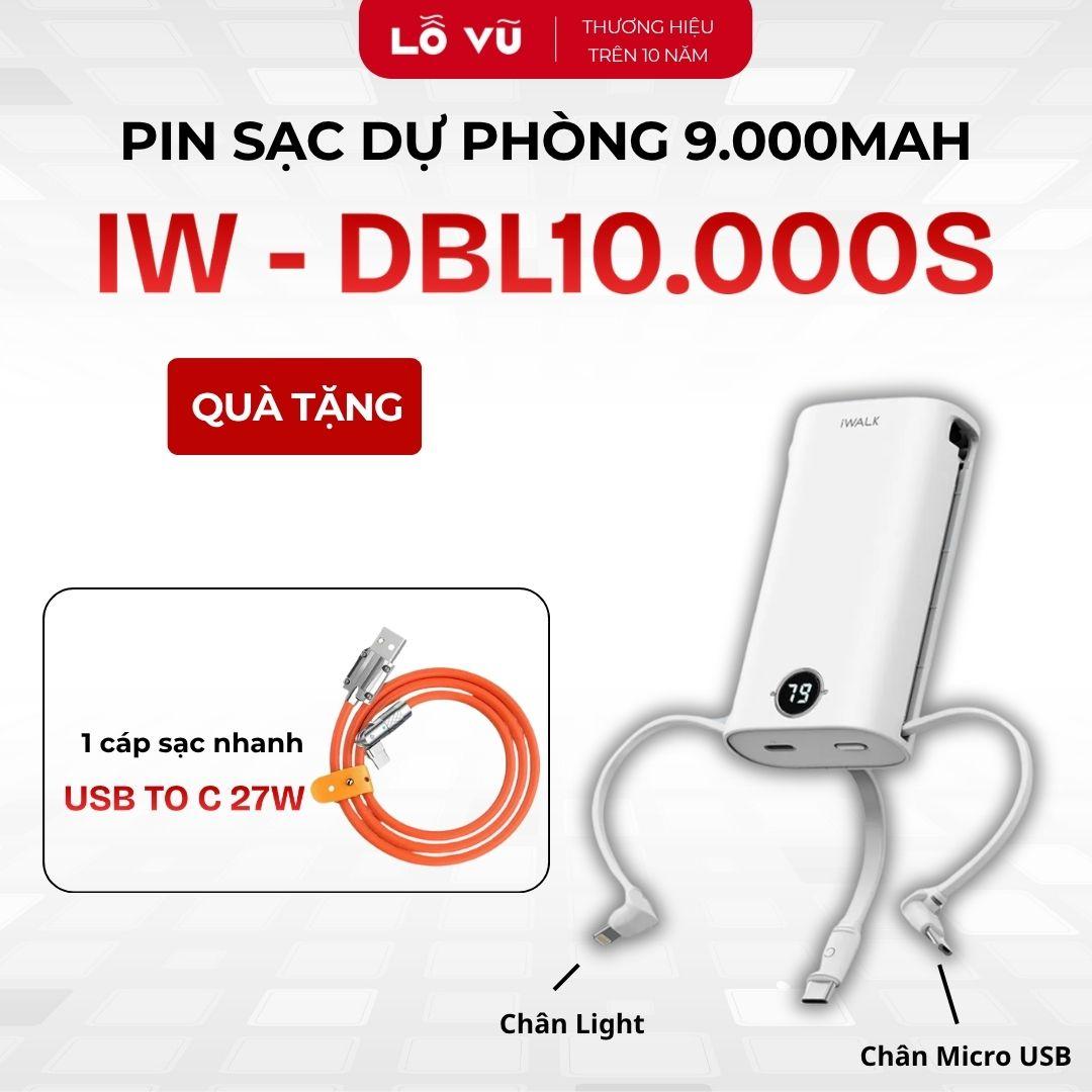 Pin dự phòng iWALK DBL10.000S - Hồng