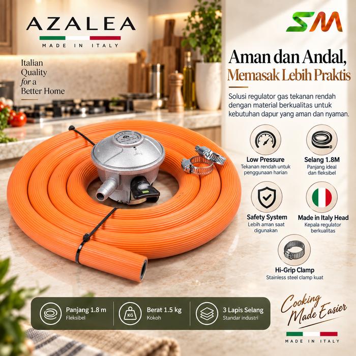 Gambar Regulator Gas  25 CM AZALEA SR-AZ02 dengan safety dari Setia Makmur Elektronik Kota Administrasi Jakarta Barat Tokopedia