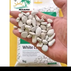 1kg batu putih cream/Batu alam cream/Batu krikil putih/Batu hias/Batu aquarium/Batu koral putih