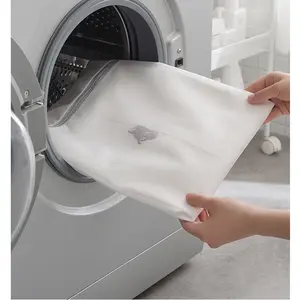 Gray Zipper Mesh Wash Bags Household Washing Machine Bag For Laundry Underwear Bra Socks Dirty Clothes Organizer Laundry Bag
